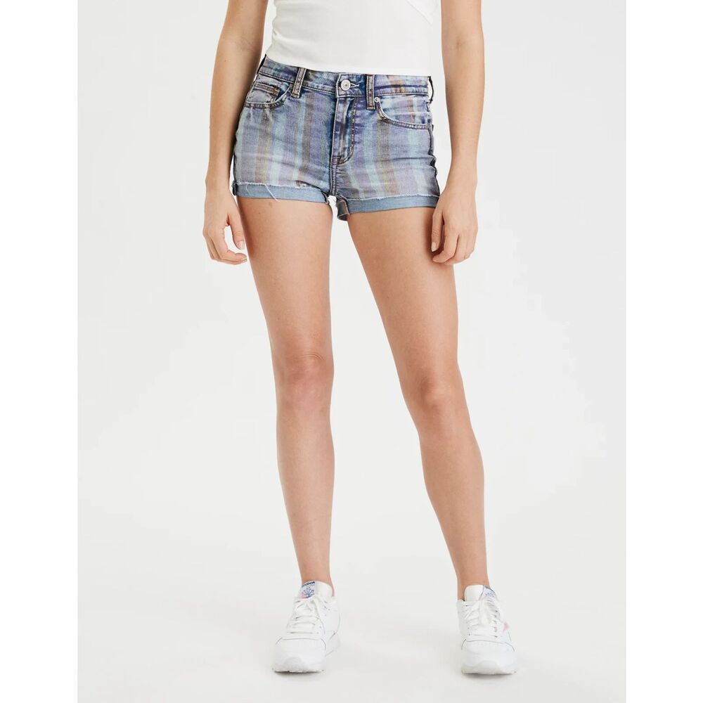 American Eagle Next Level High Waisted Denim Short Shorts Women's Size 4